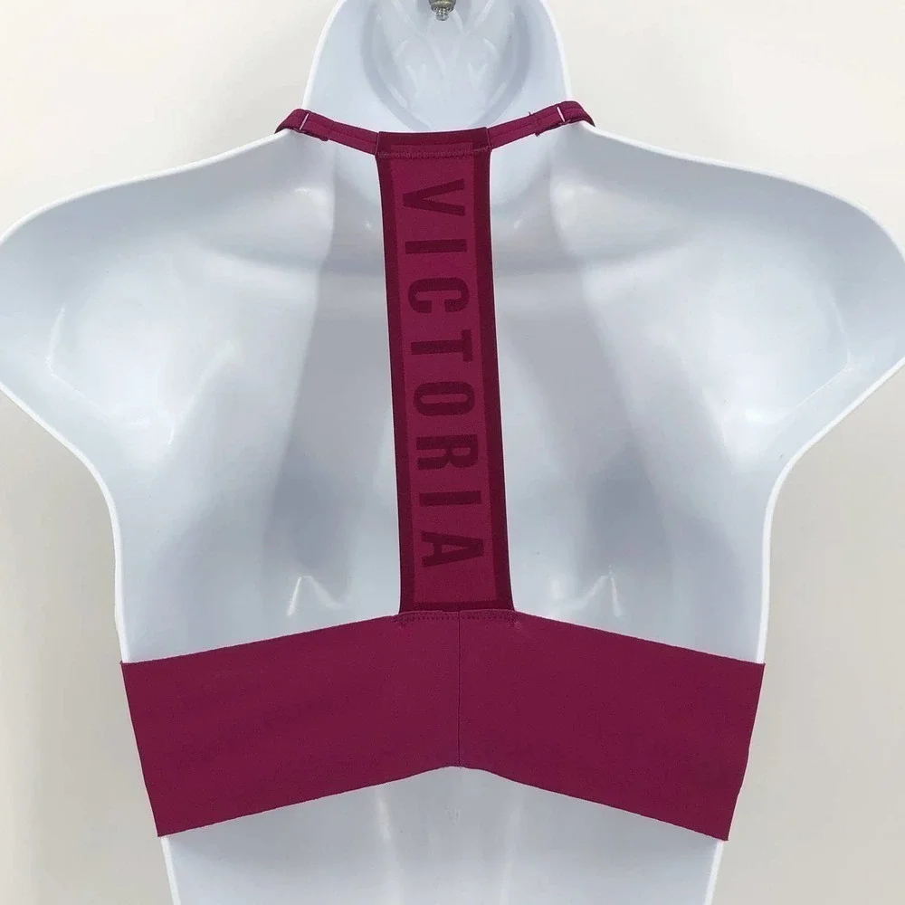 Victoria's Secret Women's Push Up Bra Size 32C Berry Purple T Back Front Close - Picture 6 of 10